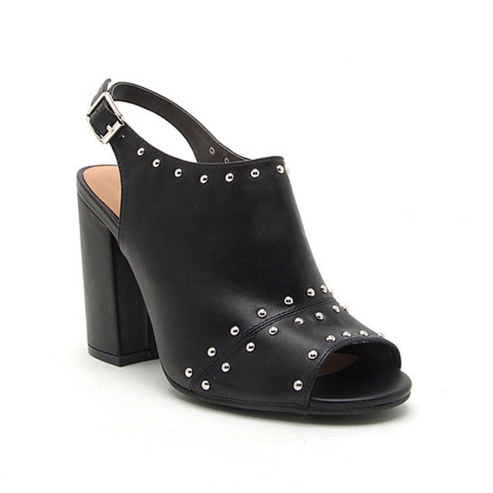 Qupid Womens  Bootie Block Heel Buckle